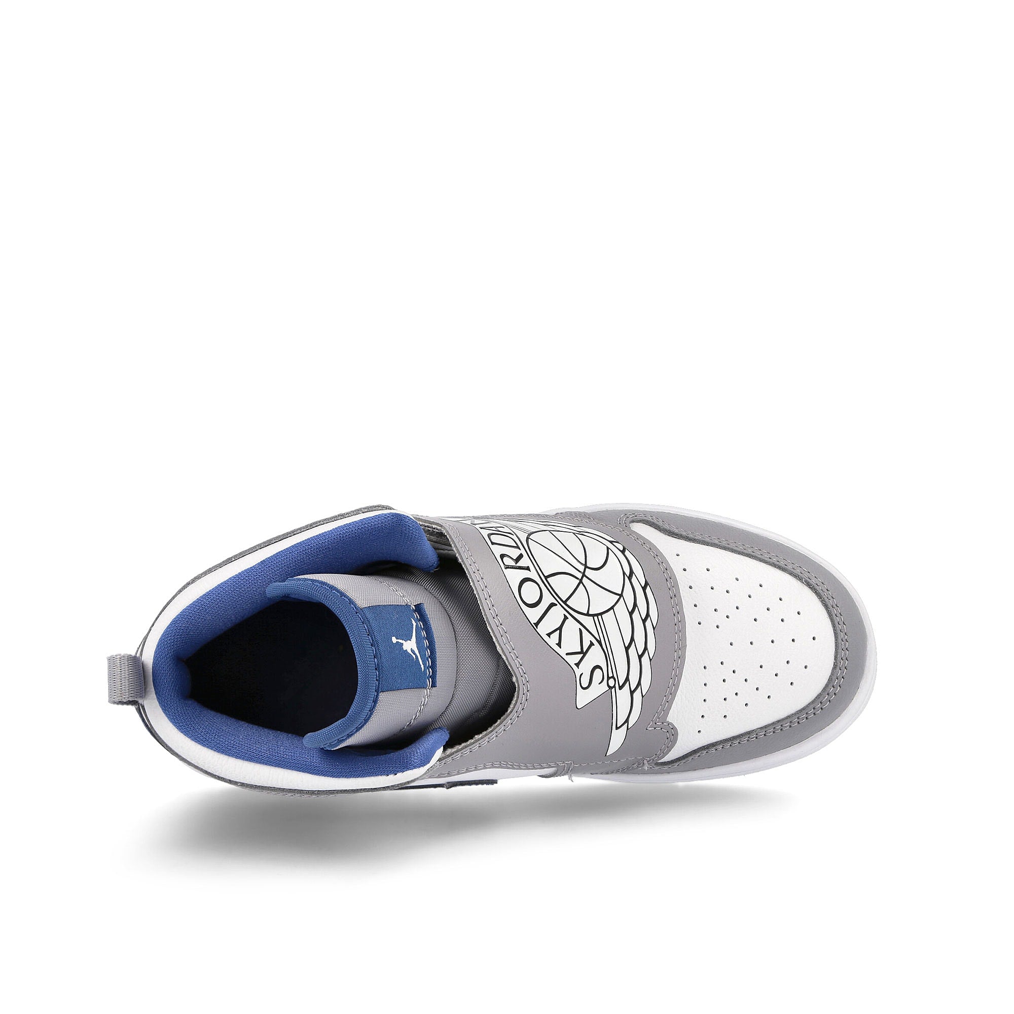 Jordan Sky Jordan 1 PS Cement Grey / White - True Blue Sneakers  Detailfoto | Overkill