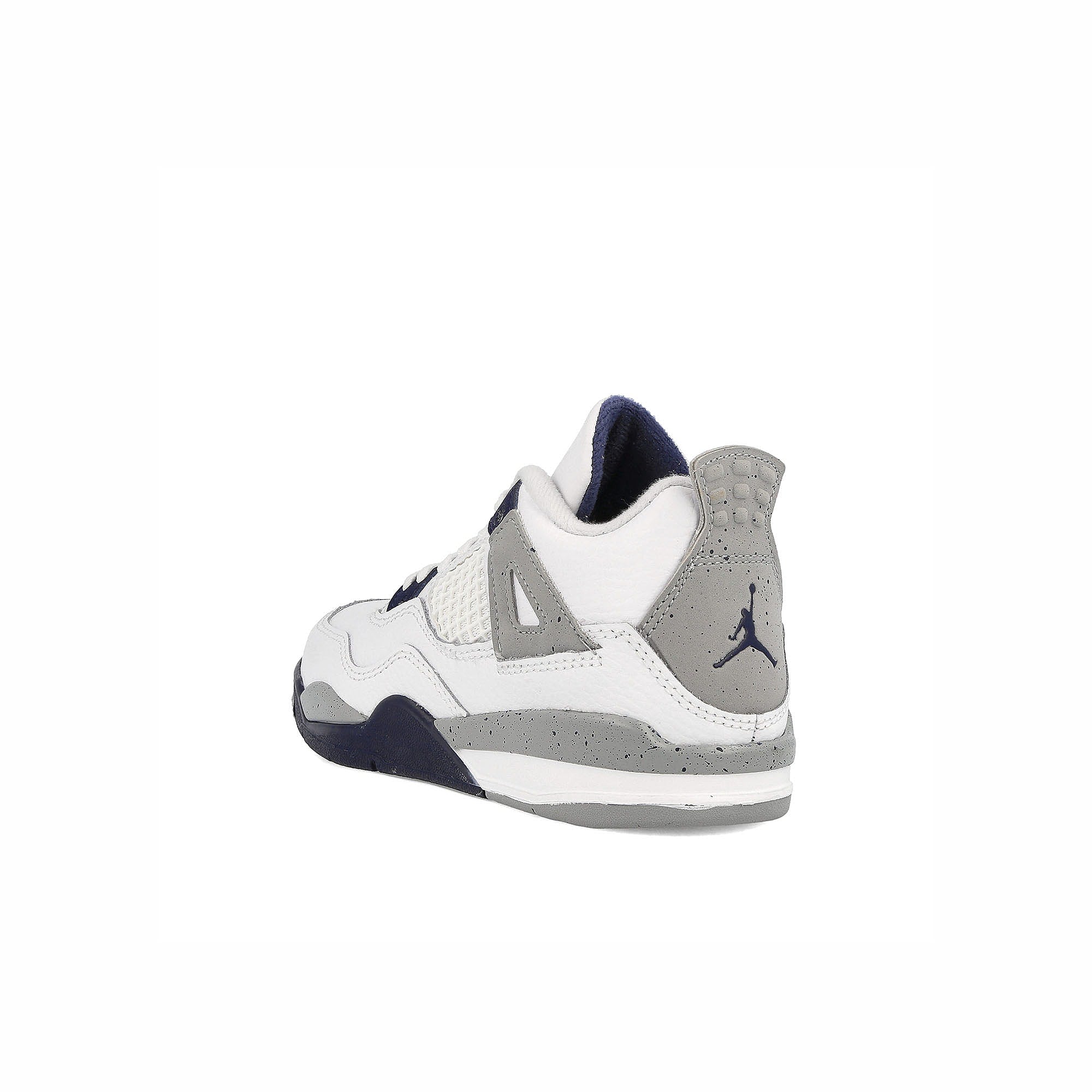 Jordan Air Jordan 4 Retro PS White / Midnight Navy - Light Smoke Grey Mid Top Sneakers  Material | Overkill