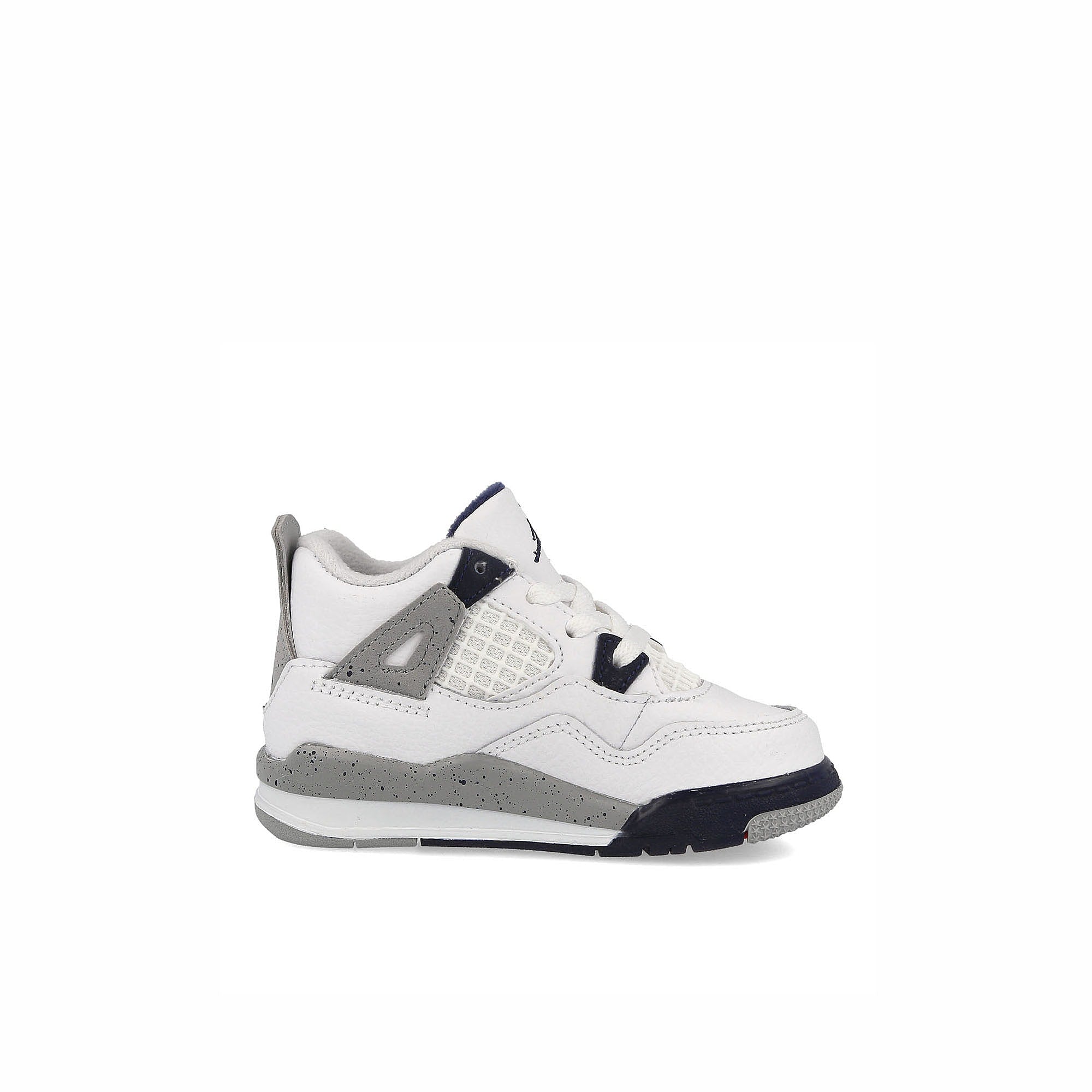Jordan Air Jordan 4 Retro TD White / Midnight Navy - Light Smoke Grey Low Top Sneakers  Silhouette | Overkill