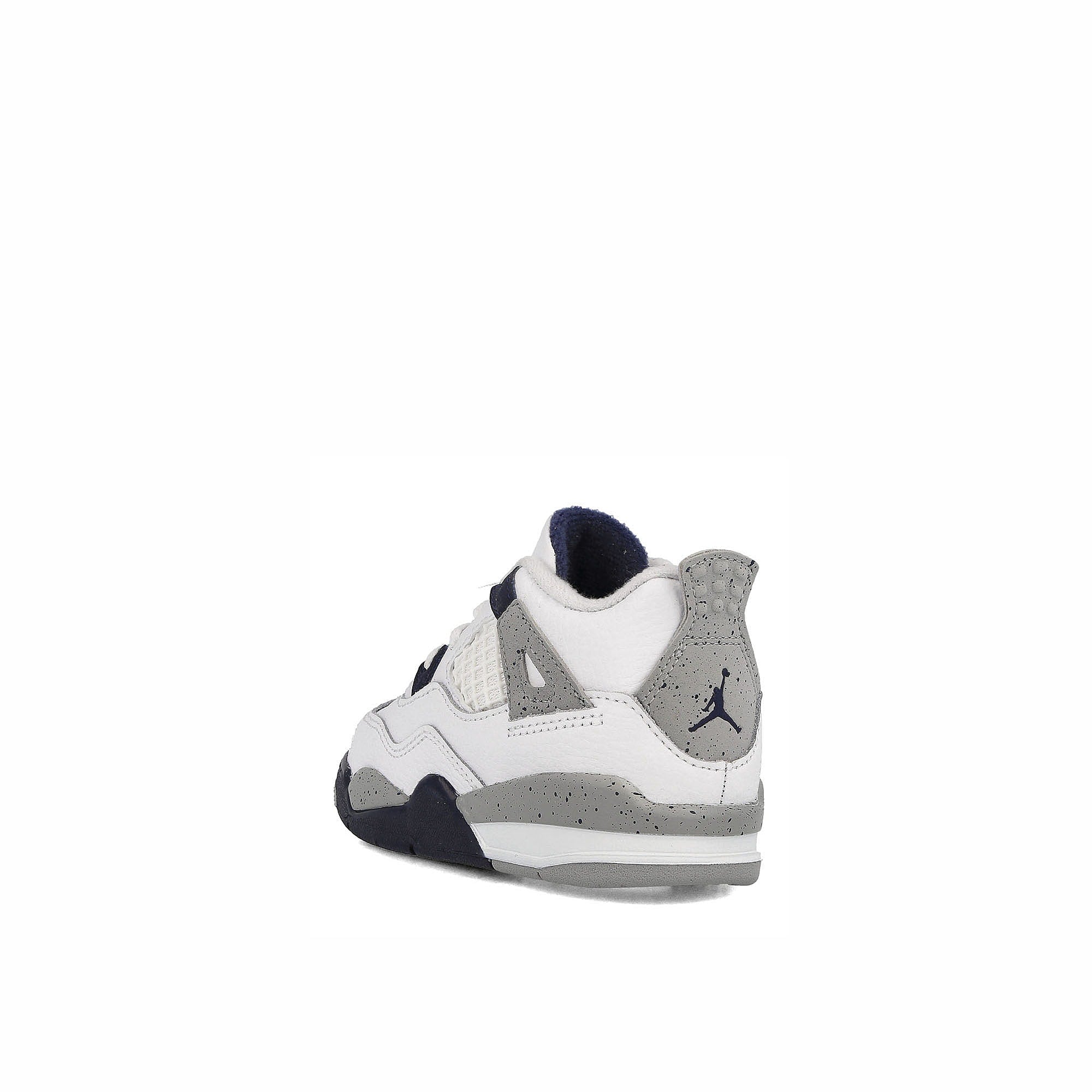 Jordan Air Jordan 4 Retro TD White / Midnight Navy - Light Smoke Grey Low Top Sneakers  Material | Overkill
