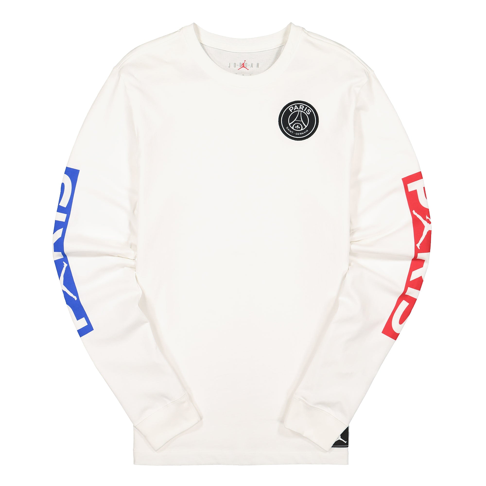 Jordan Paris Saint Germain x Air Jordan LS Tee White / University Red / Hyper Cobalt Longsleeves BQ8382 101 | Overkill