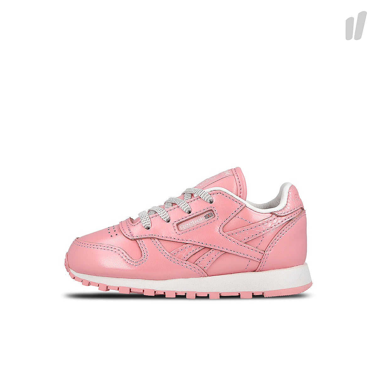 Reebok classic leather metallic infants Light Pink / White Low Top Sneakers BS7462 | Overkill