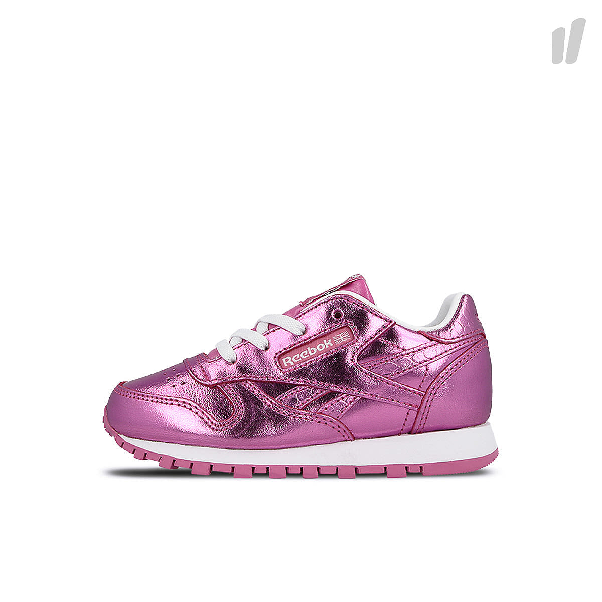 Reebok classic leather metallic infants Charged Pink-White Low Top Sneakers BS8940 | Overkill
