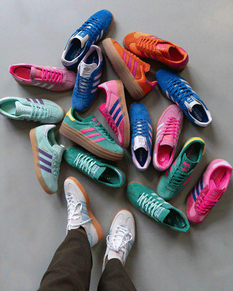 Moving GIF with Colorful sneakers for Sneaker Trends 2026