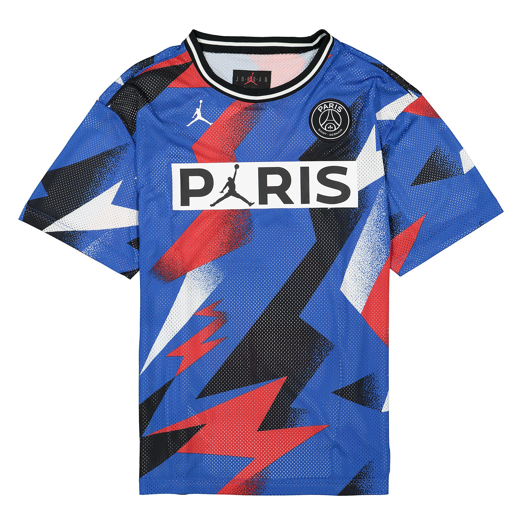 Jordan Paris Saint Germain x Air Jordan Mesh SS Top Hyper Cobalt T-Shirts BV2026 445 | Overkill