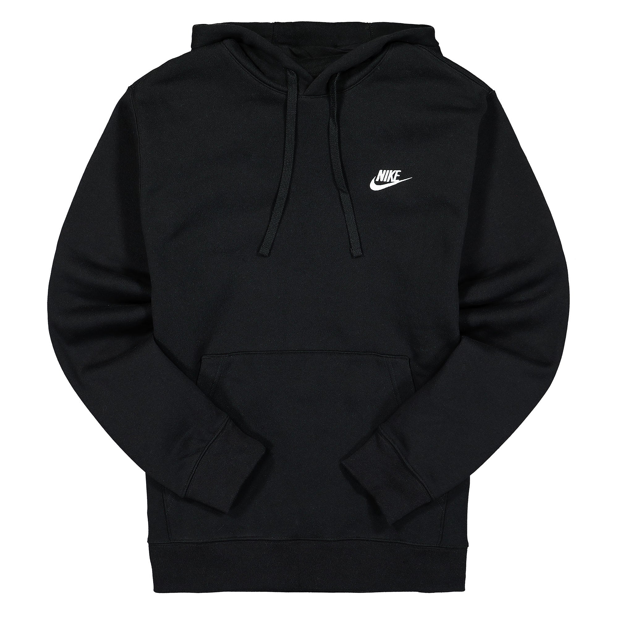 Nike NSW Club Fleece Hoodie Black / Black / White Hoodies BV2654 010 | Overkill