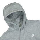 Nike NSW Club Fleece Hoodie Dark Grey Heather / Matte Silver / White Hoodies Close-up | Overkill