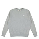 Nike NSW Club Fleece Crew Sweatshirt Dark Grey Heather / White Sweatshirts BV2662 063 | Overkill