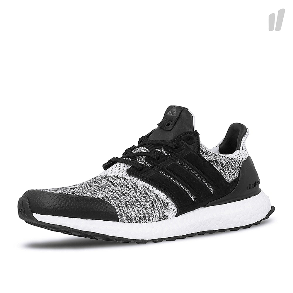 adidas consortium ultraboost sneaker exchange Black & White Melange Sneakers  Close Up | Overkill