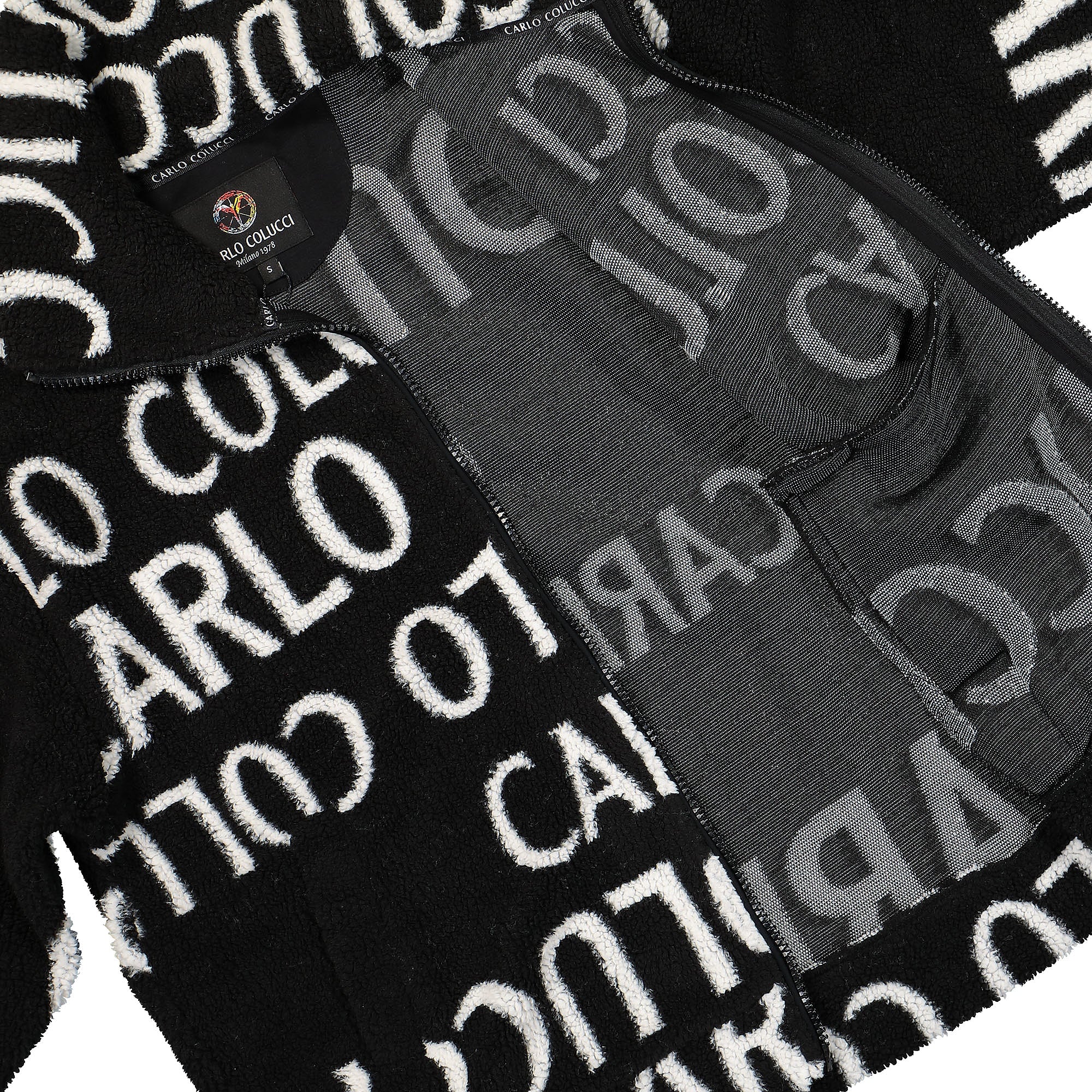 Carlo Colucci Teddy Jacket Black / White Jackets Detail view 1 | Overkill
