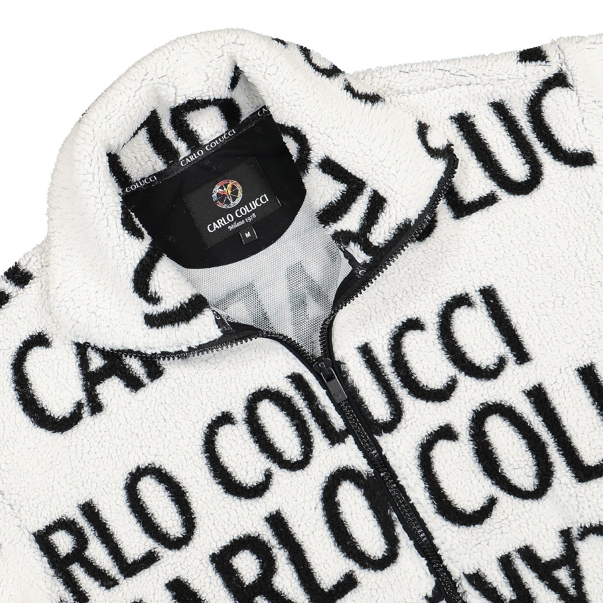 Carlo Colucci Teddy Jacket White / Black Jackets Close-up | Overkill