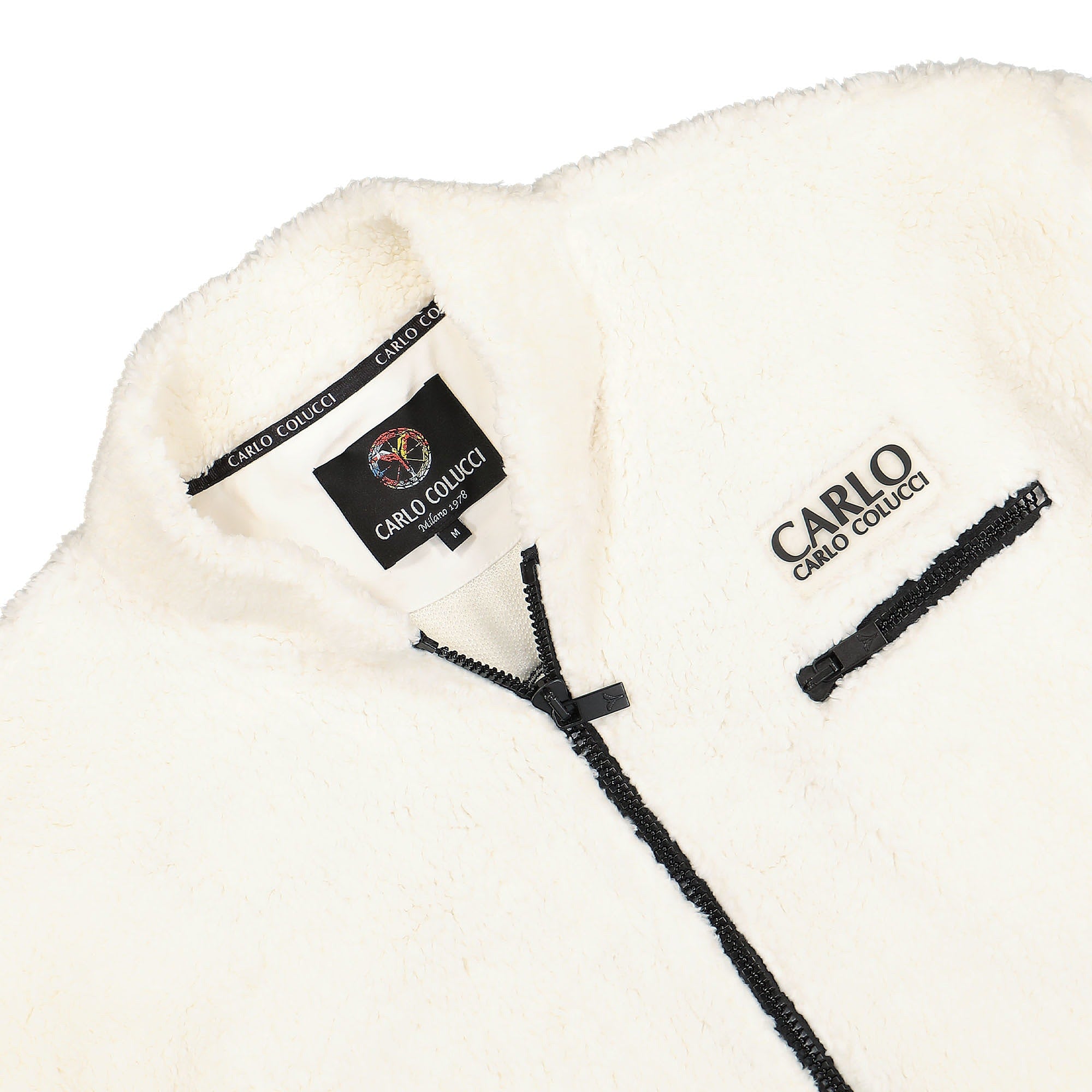 Carlo Colucci Teddy Jacket White Jackets Detailfoto | Overkill