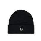 Fred Perry Merino Wool Beanie Black Beanies C9160-102 | Overkill