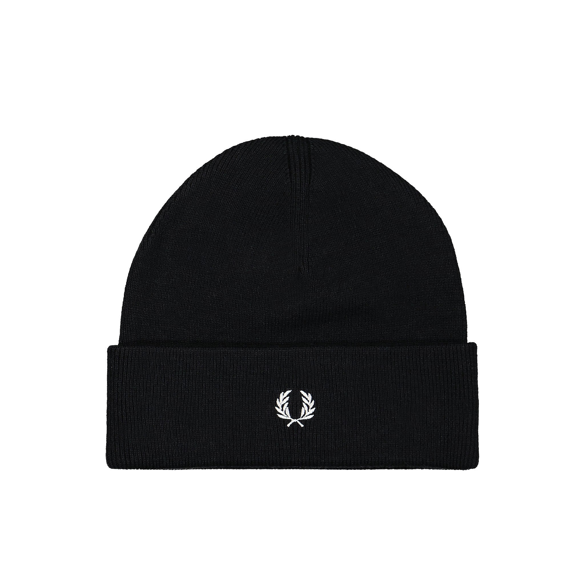 Fred Perry Merino Wool Beanie Black Beanies C9160-102 | Overkill