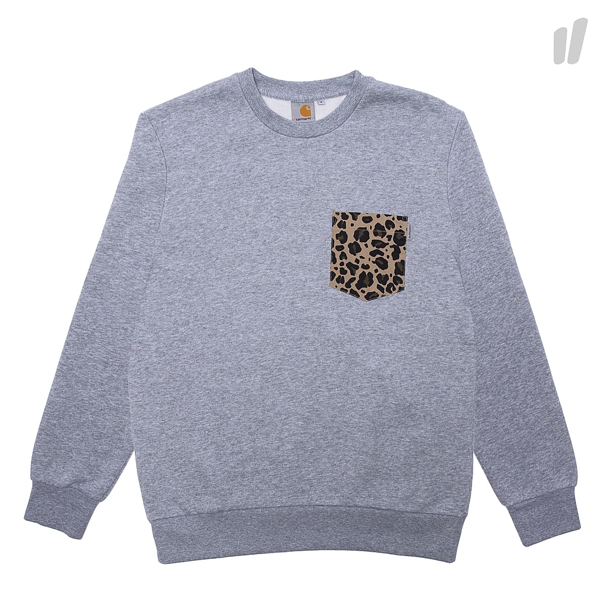 Carhartt WIP Eaton Pocket Sweat Grey Heather / Leather Pocket Sweatshirts 93R9.N57.V6.92.03 | Overkill