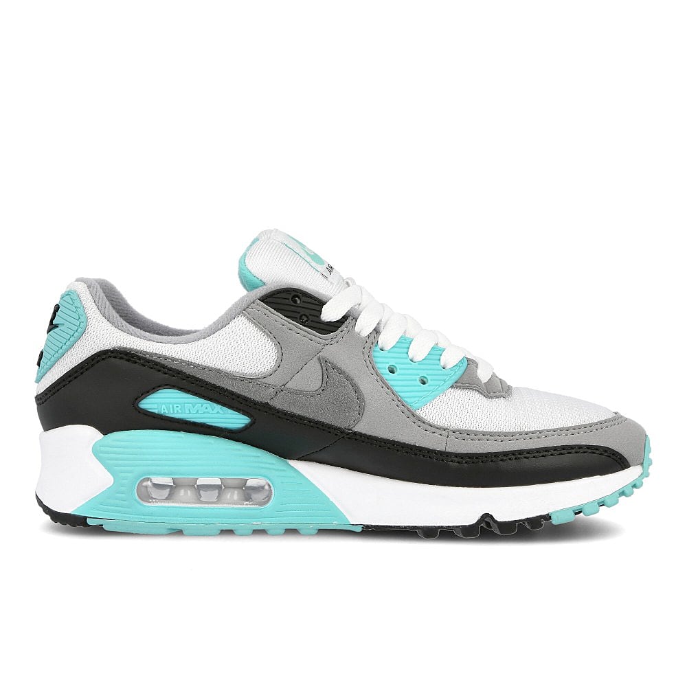 Nike wmns air max 90 White / Particle Grey - Hyper Turquoise - Black   Material | Overkill
