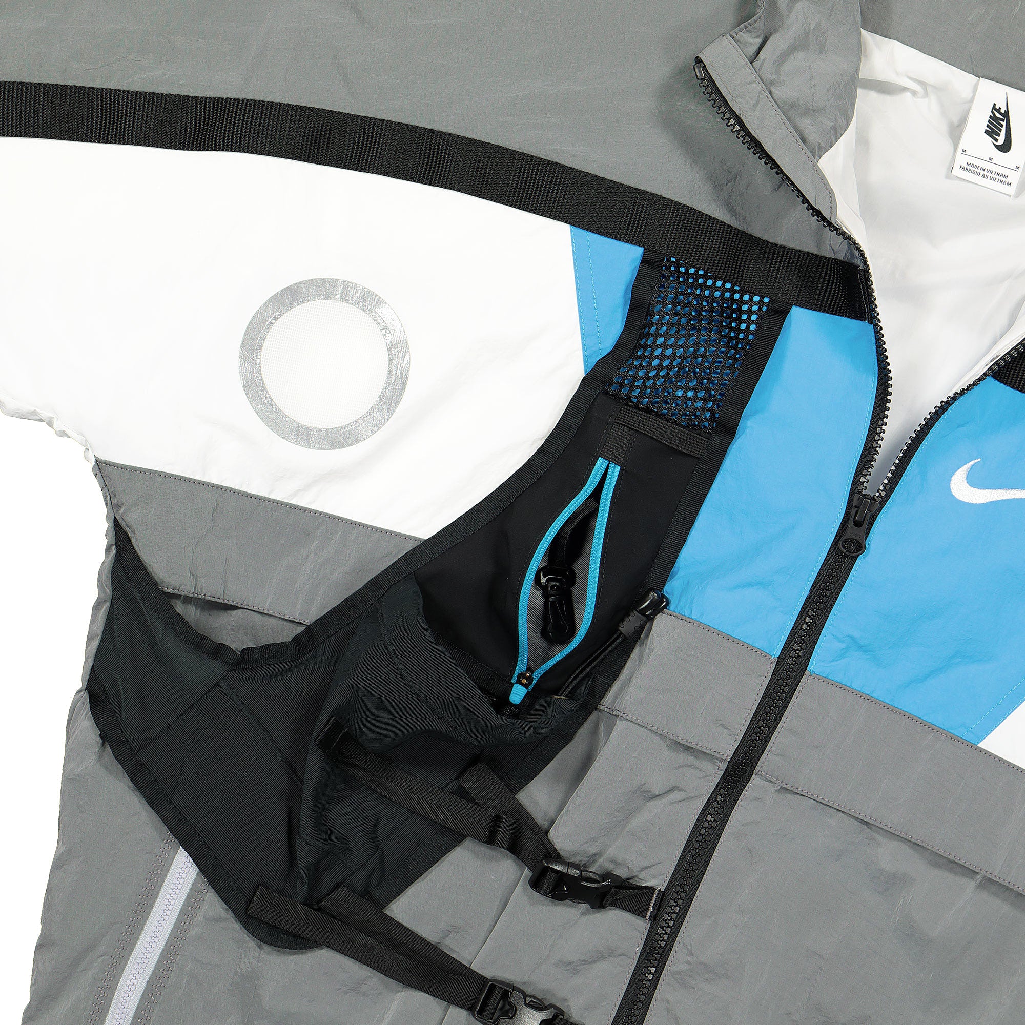 Nike NRG ISPA Jacket HD Wolf Grey / Summit White - LT Current Blue Jackets Material | Overkill