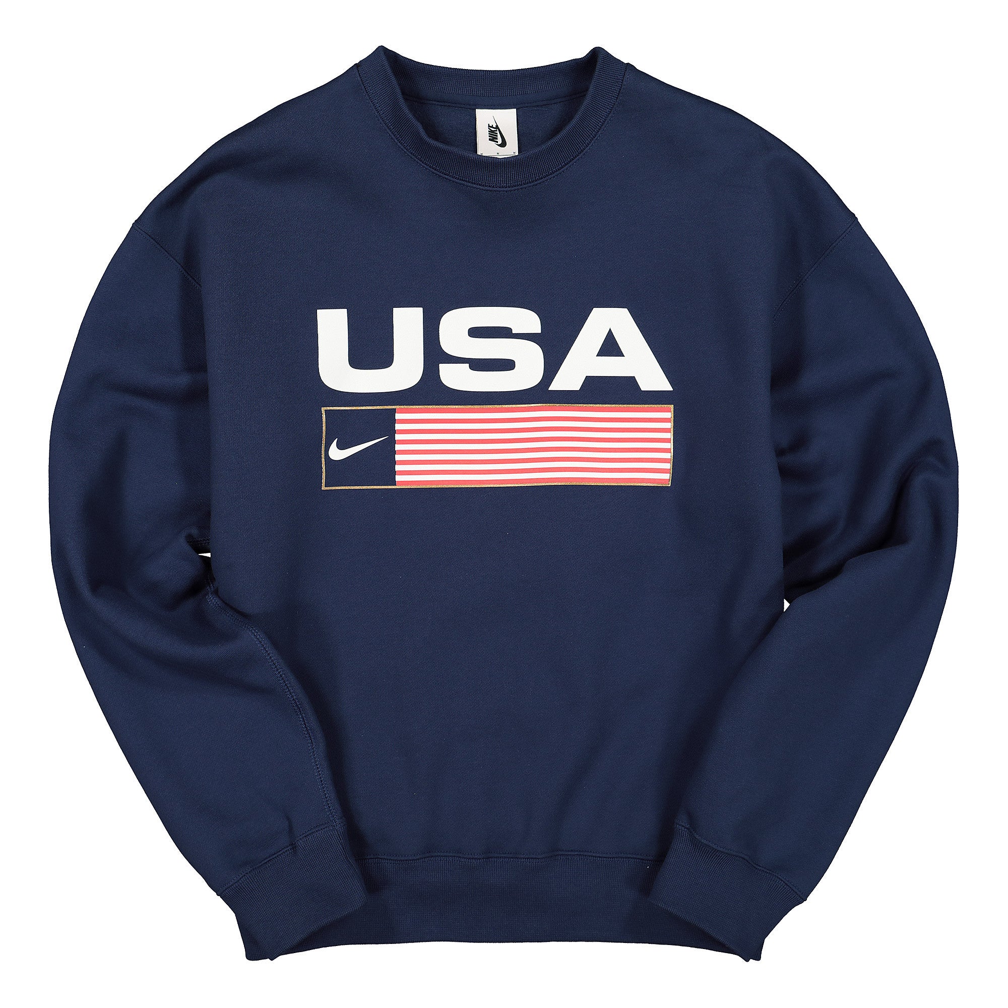 Nike NRG Crew Swoosh Stripe Midnight Navy Sweatshirts CD6376 410 | Overkill