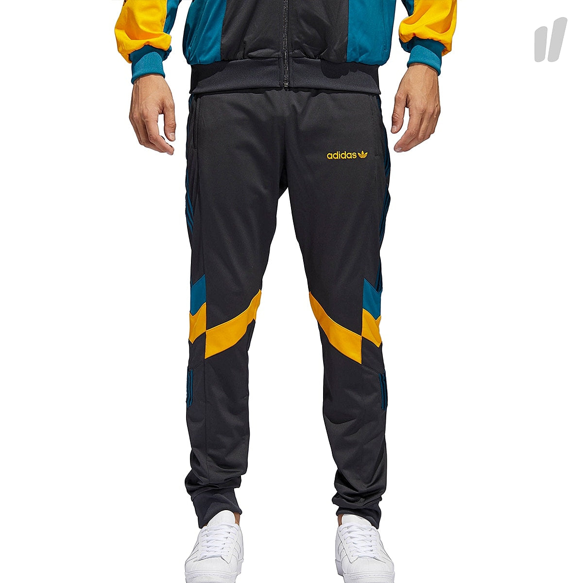 adidas Aloxe Track Pant Carbon / Collegiate Gold Sweat & Track Pants CE4853 | Overkill