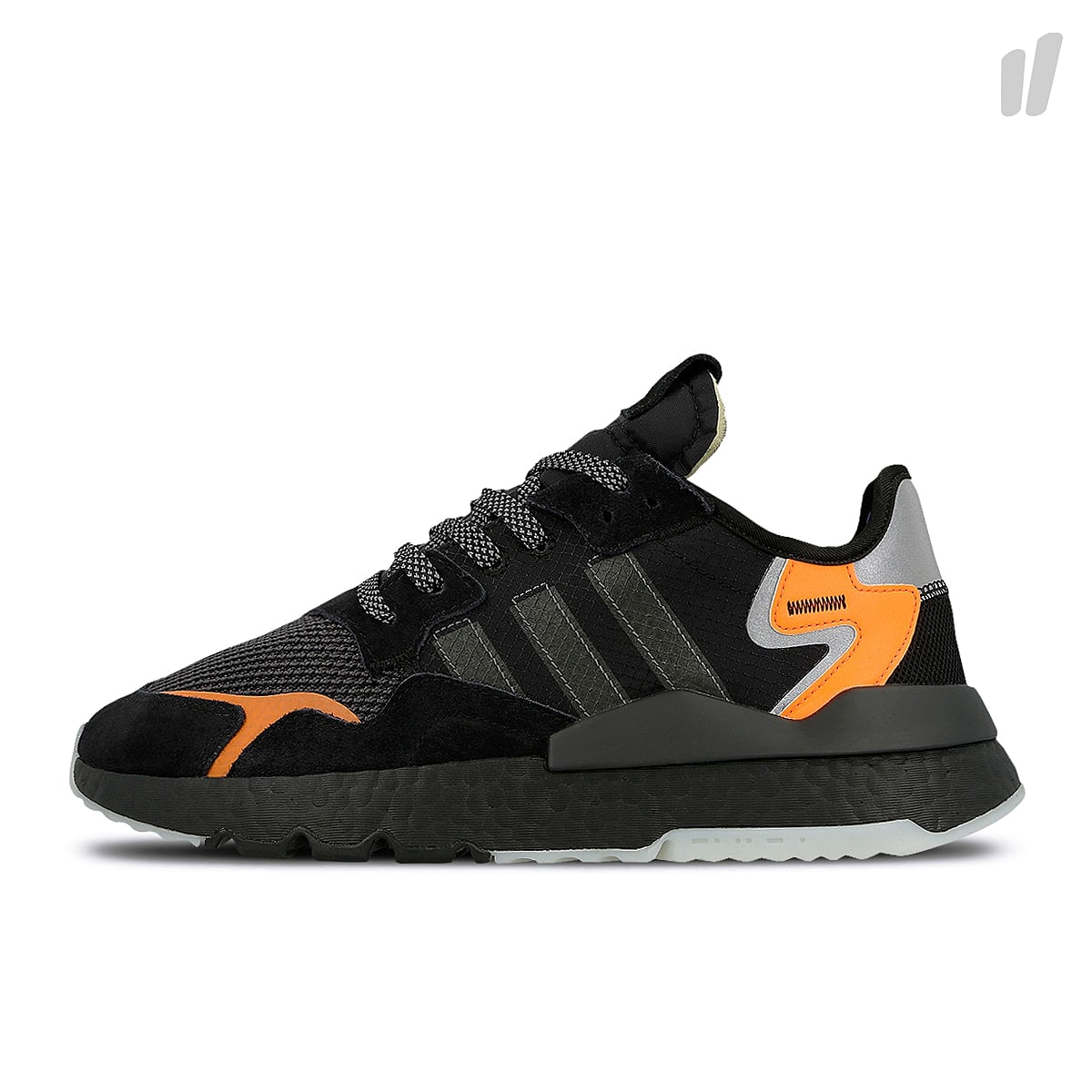 adidas nite jogger Core Black-Carbon-Act Blue Low Top Sneakers CG7088 | Overkill