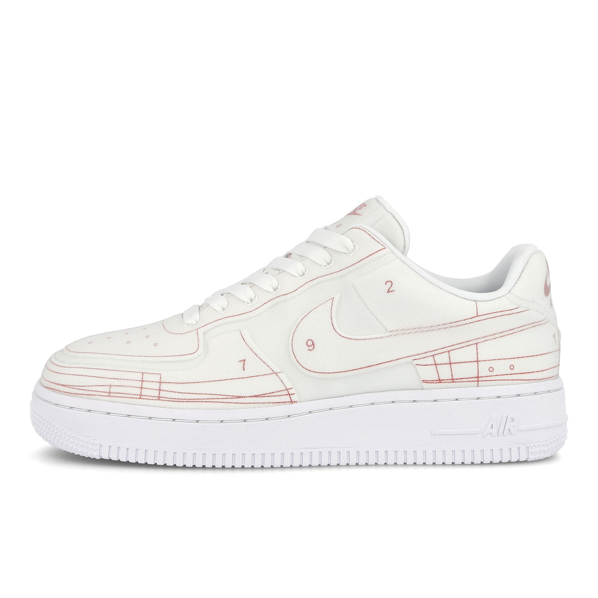 Nike wmns air force 1 07 lux Summit White-Summit White - University Red Sneakers CI3445 100 | Overkill