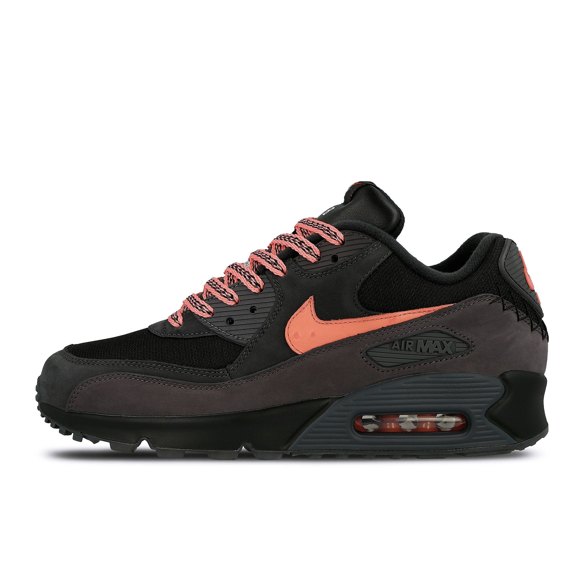 Nike air max 90 premium mixtape "b-side" Black / Sunblush - Thunder Grey - Anthracite Low Top Sneakers CI6394 001 | Overkill