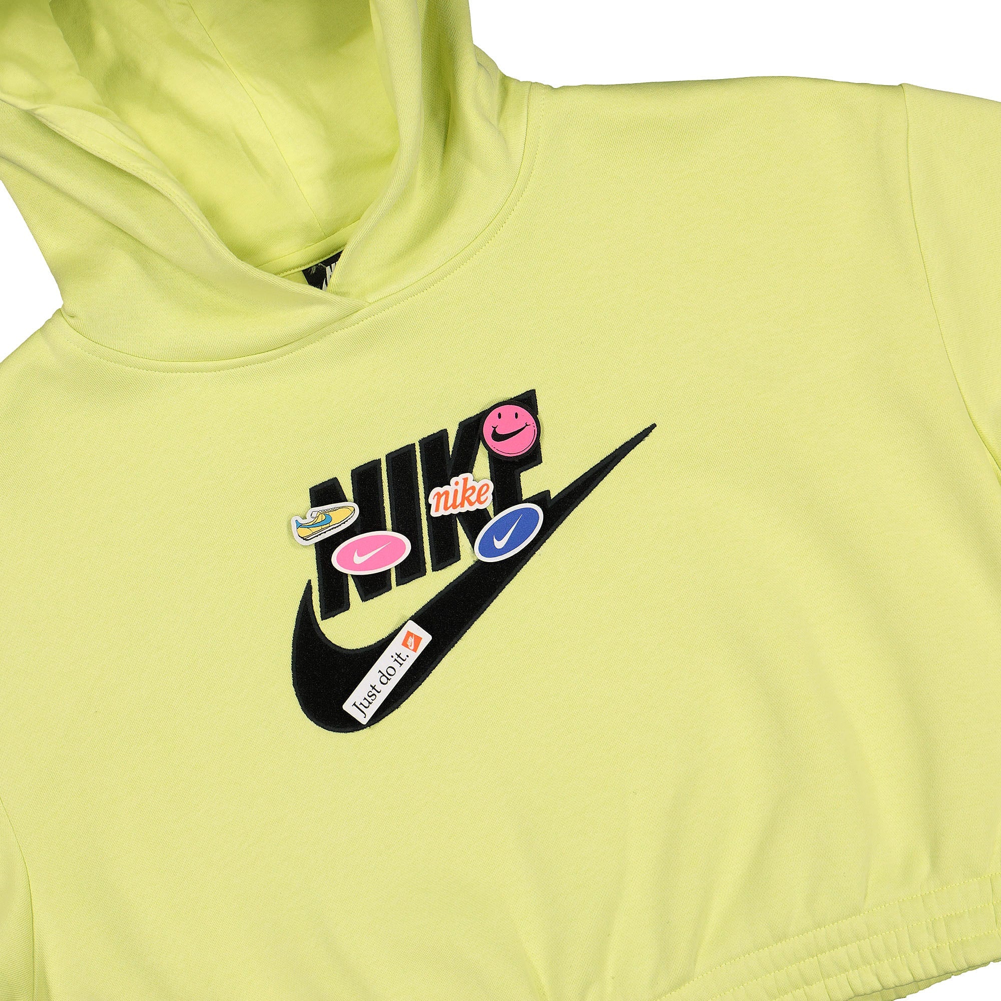 Nike Wmns NSW ICN CLSH Fleece Hoodie BB Limelight Hoodies Close-up | Overkill