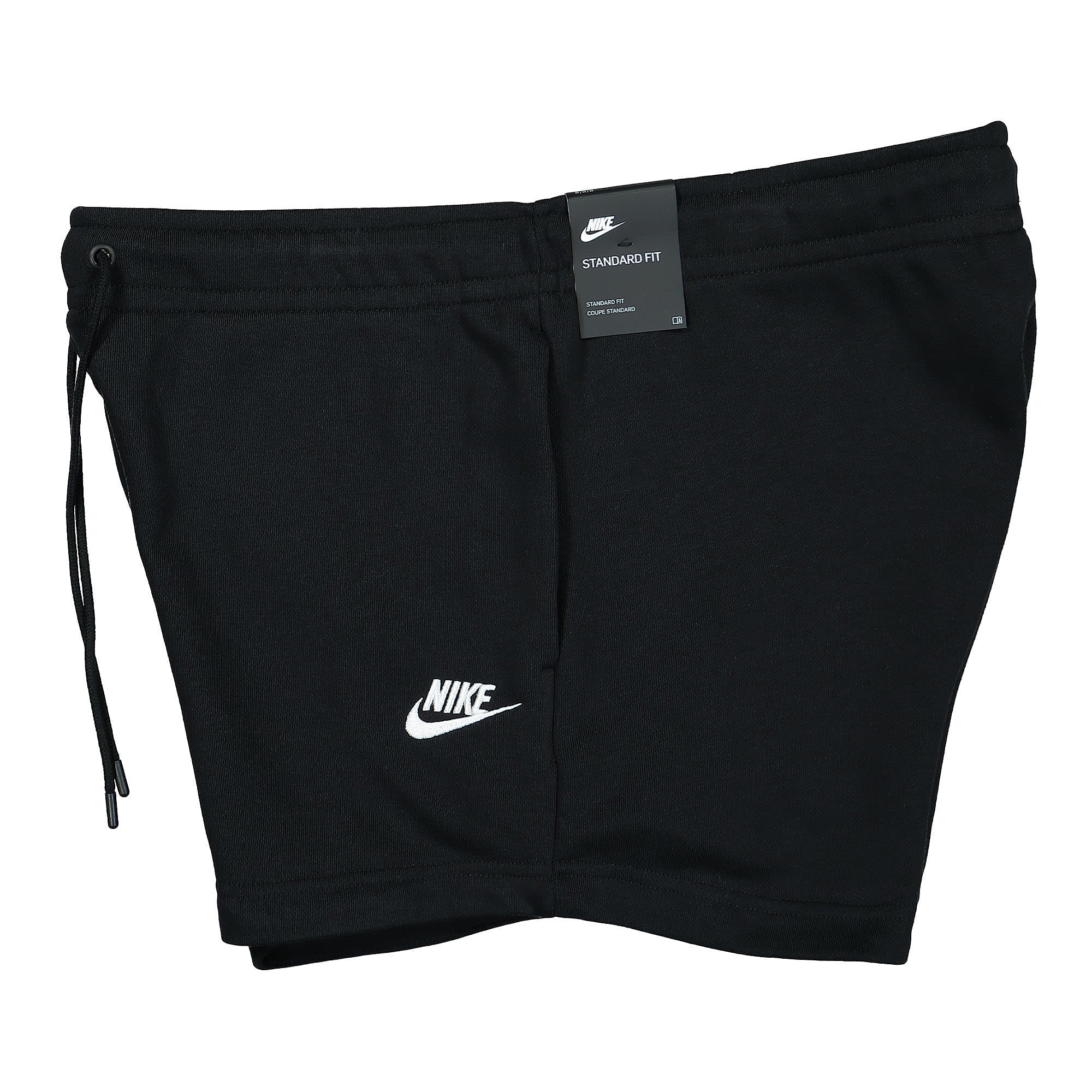 Nike Wmns NSW Essentials French Terry Fleece Short Black / White Shorts Close-up | Overkill