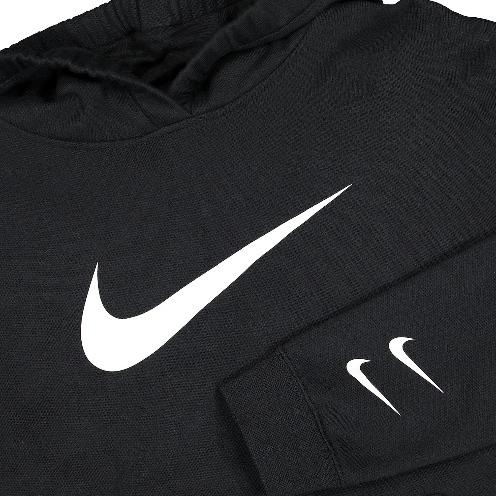 Nike Wmns NSW Swoosh Hoodie FT Black / White Hoodies Close-up | Overkill