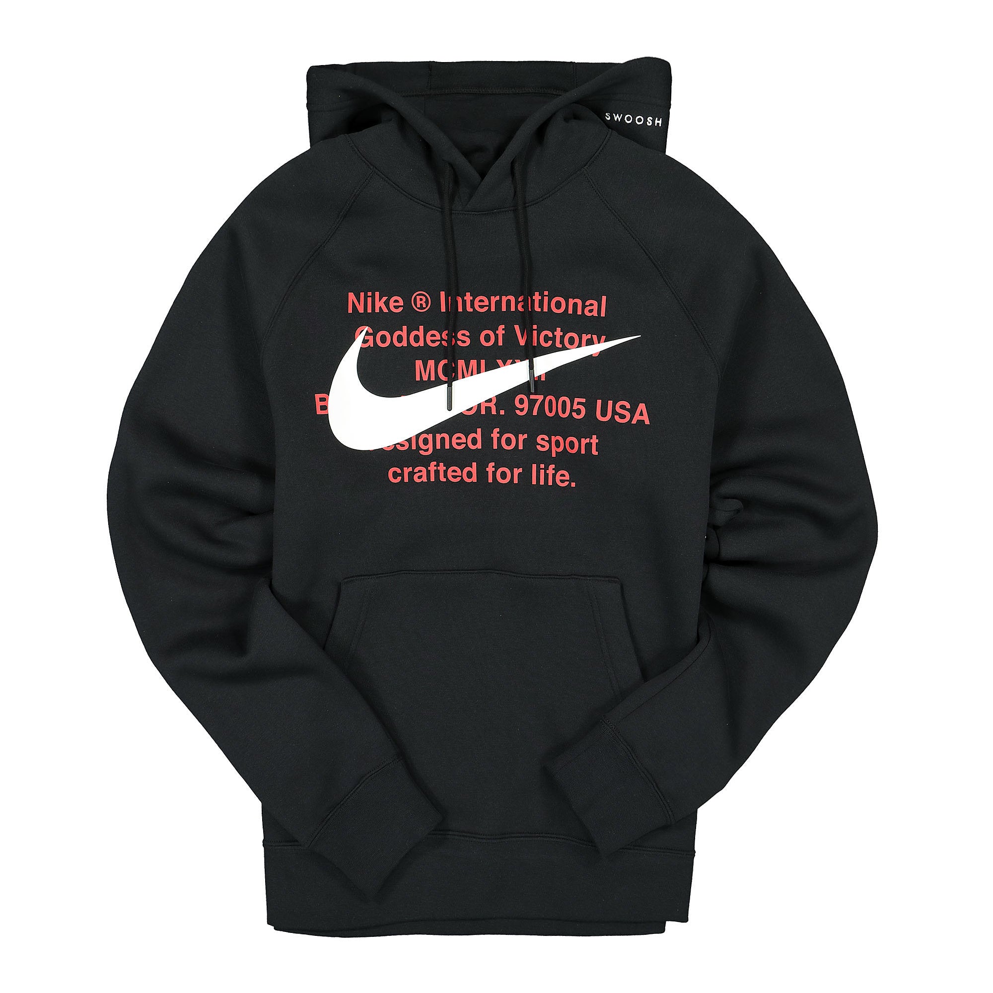 Nike NSW Swoosh Hoodie PO BB Black / White Hoodies CJ4861 010 | Overkill