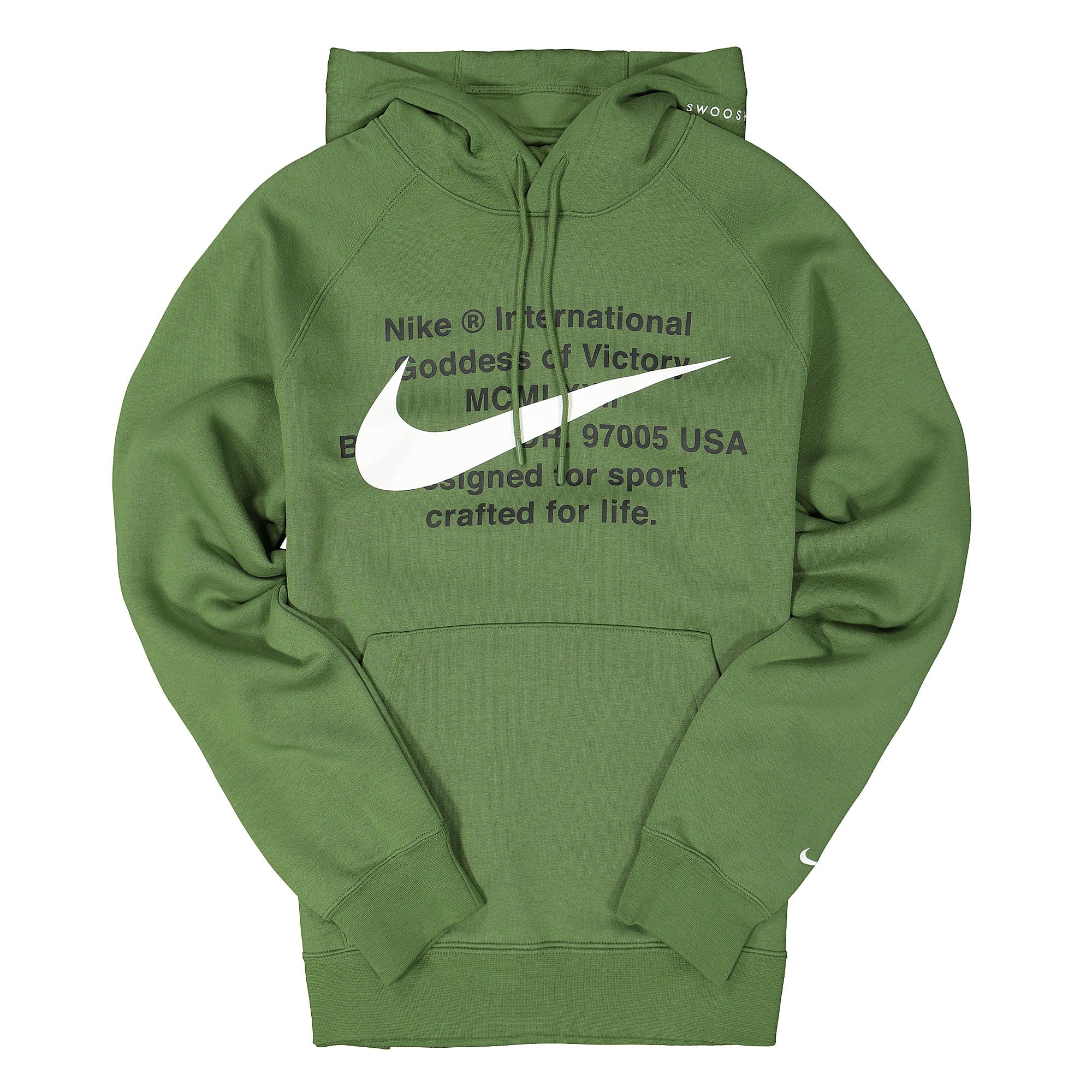 Nike NSW Swoosh Hoodie PO BB Treeline / White Hoodies CJ4861 326 | Overkill