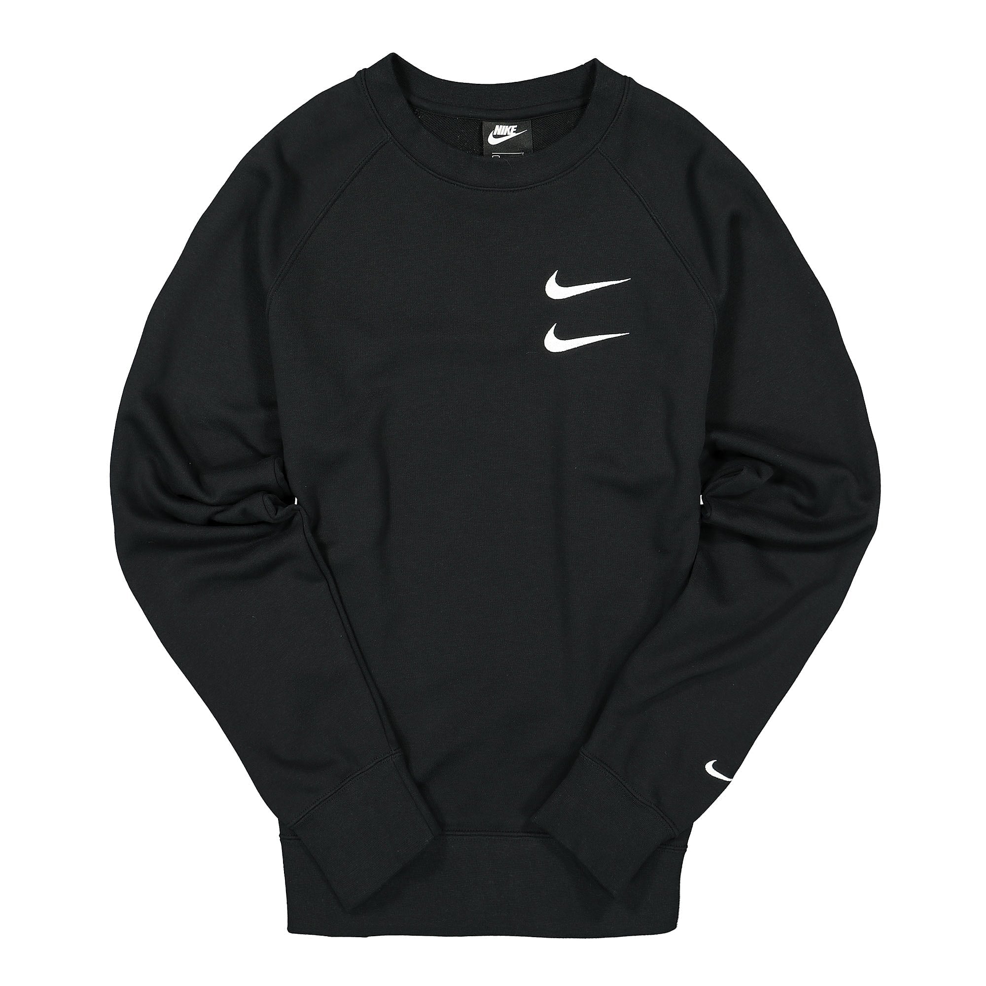 Nike NSW Swoosh Crew FT Black / White Sweatshirts CJ4871 010 | Overkill