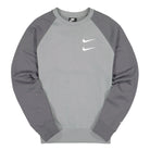 Nike NSW Swoosh Crew FT Particle Grey / Iron Grey - White Sweatshirts CJ4871 073 | Overkill