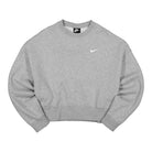 Nike Wmns NSW Crew Fleece Trend Dark Grey Heather / White Sweatshirts CK0168 063 | Overkill