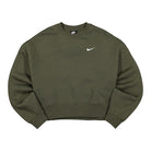 Nike Wmns NSW Crew Fleece Trend Cargo Khaki / White Sweatshirts CK0168 325 | Overkill