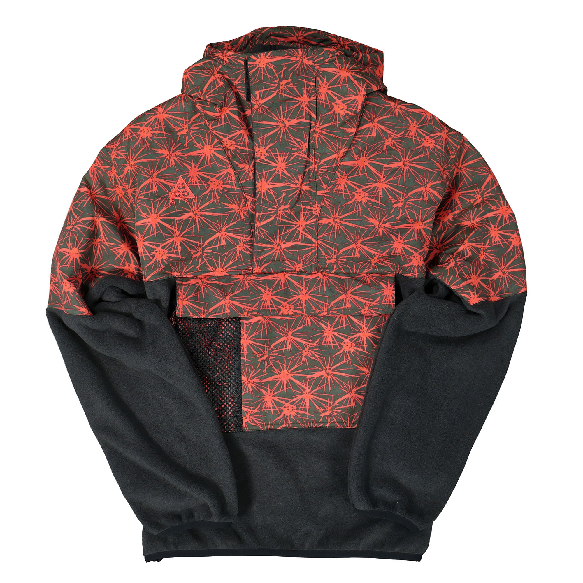 Nike ACG AOP Light Weight Fleece Jacket Black / Rush Red Fleece Jackets CK3106 010 | Overkill