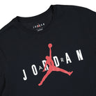 Jordan Air Jordan Air Wordmark Tee Black / White / Gym Red T-Shirts Close-up | Overkill