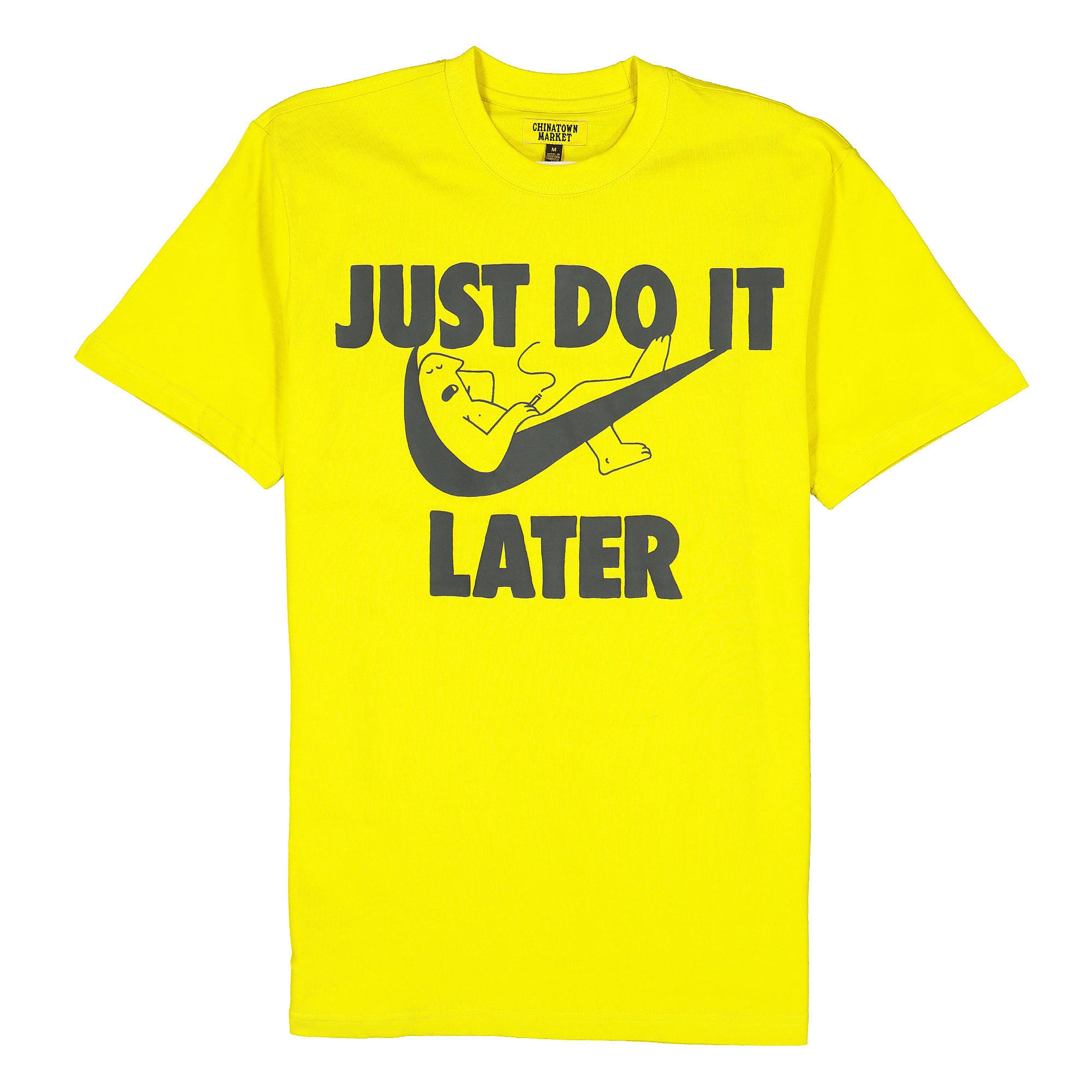 Chinatown Market Just Do It Later T-Shirt Yellow T-Shirts CTSU19-JDISS / Yellow | Overkill