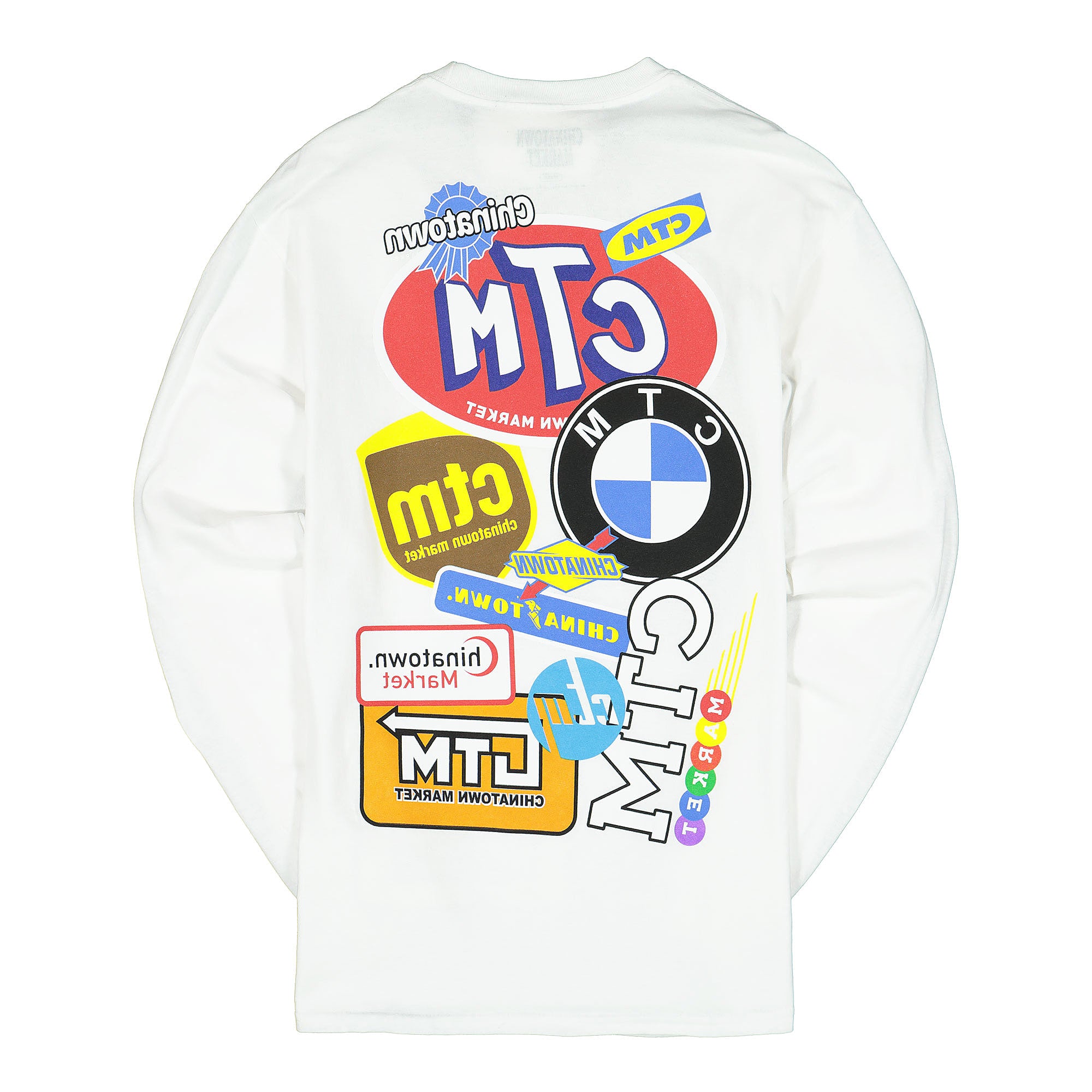 Chinatown Market Logo Collage Long Sleeve White Longsleeves Material | Overkill