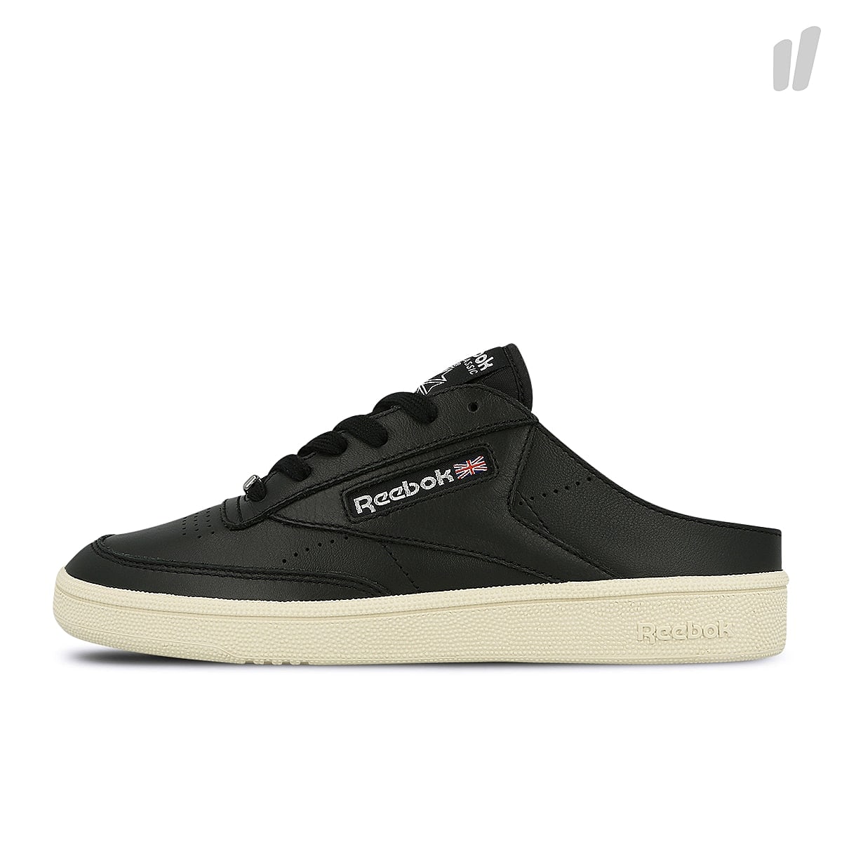 Reebok wmns club c 85 mule Black-Paperwhite-Grey Slides, Sandals & Slippers CN3279 | Overkill