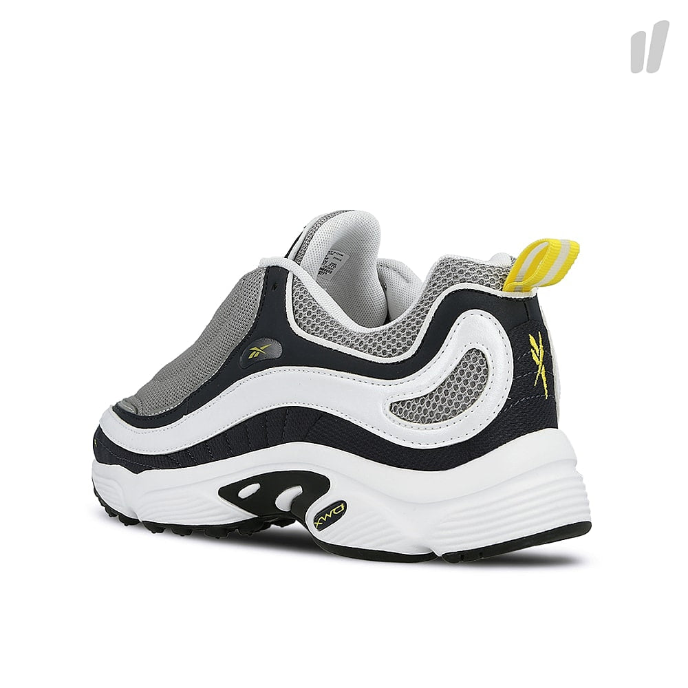 Reebok daytona dmx OG - White-Night Navy-MGH Solid Grey-Yellow-Black Low Top Sneakers  Material | Overkill