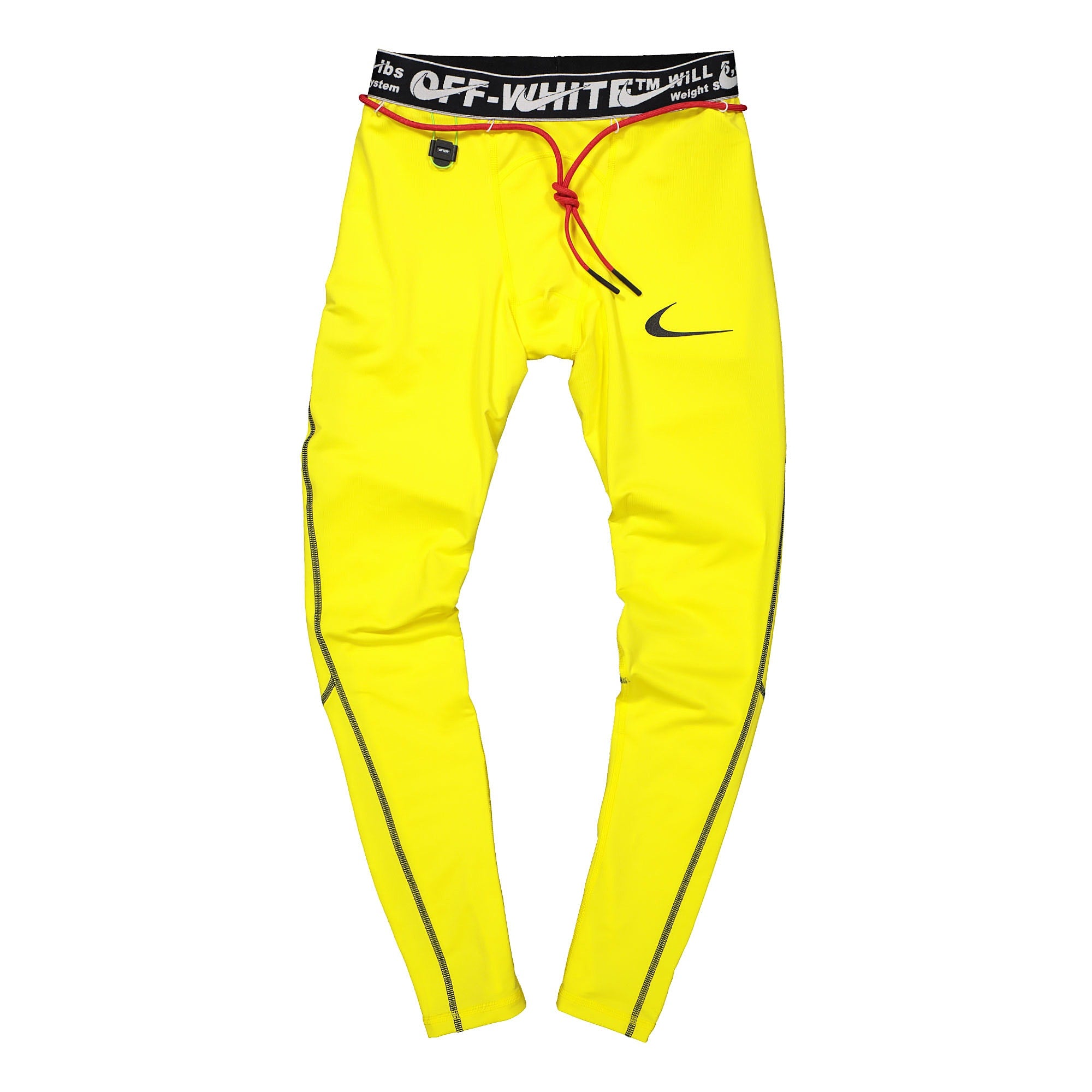 Nike Off-White x Nike NRG Pro Tight Opti Yellow Sweat & Track Pants CN5532 731 | Overkill