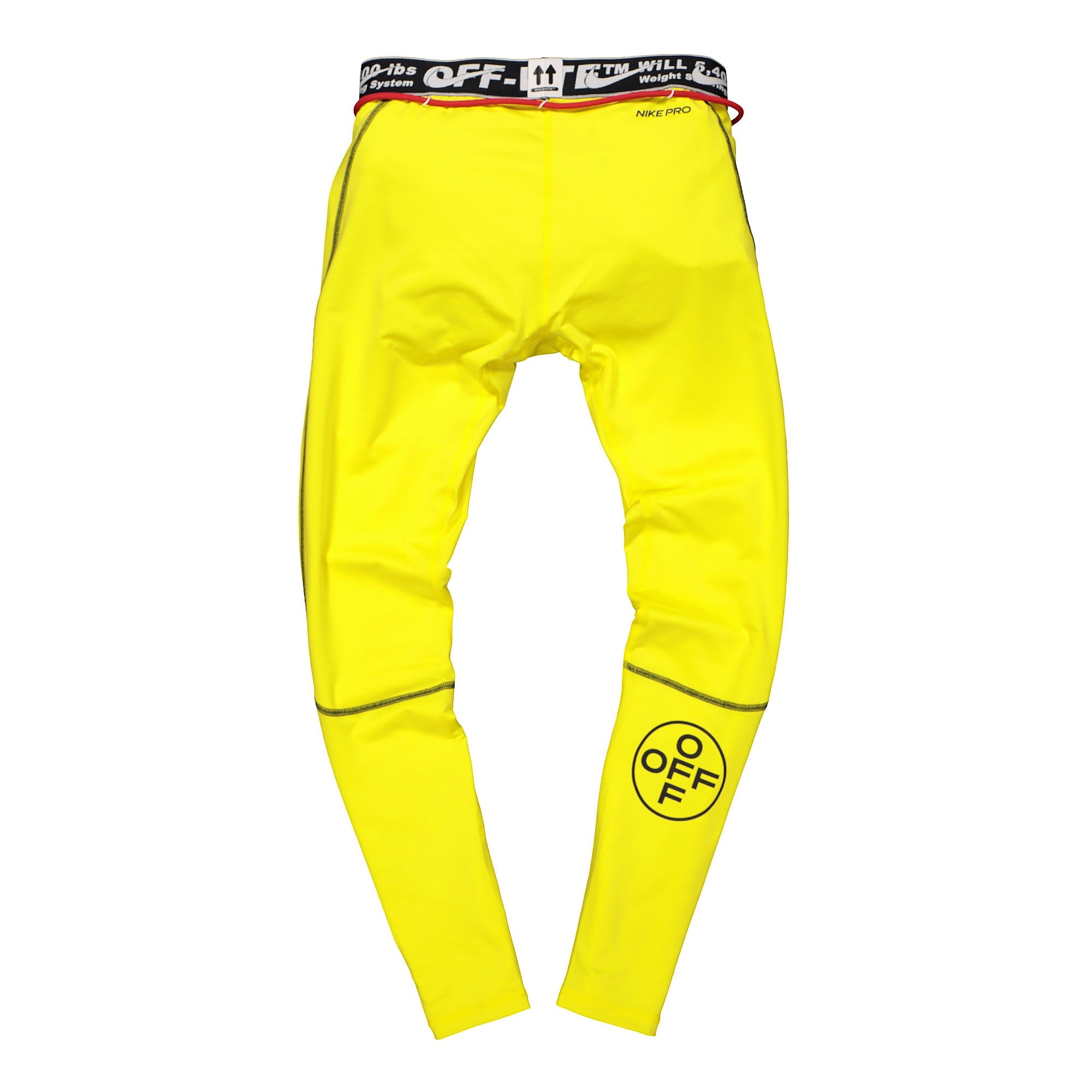 Nike Off-White x Nike NRG Pro Tight Opti Yellow Sweat & Track Pants Material | Overkill