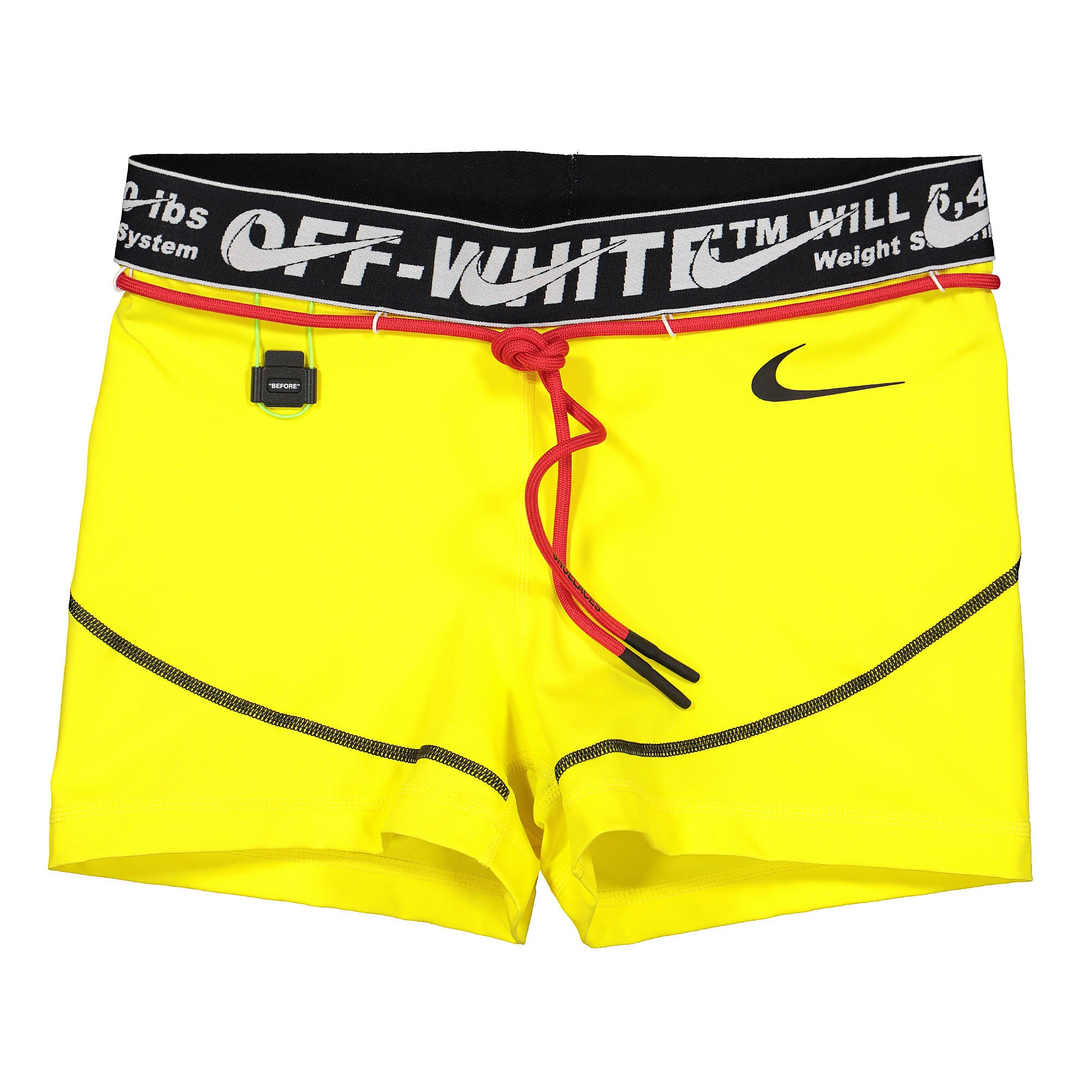 Nike Off-White x Nike Wmns NRG Pro Short Opti Yellow Shorts CN5575 731 | Overkill
