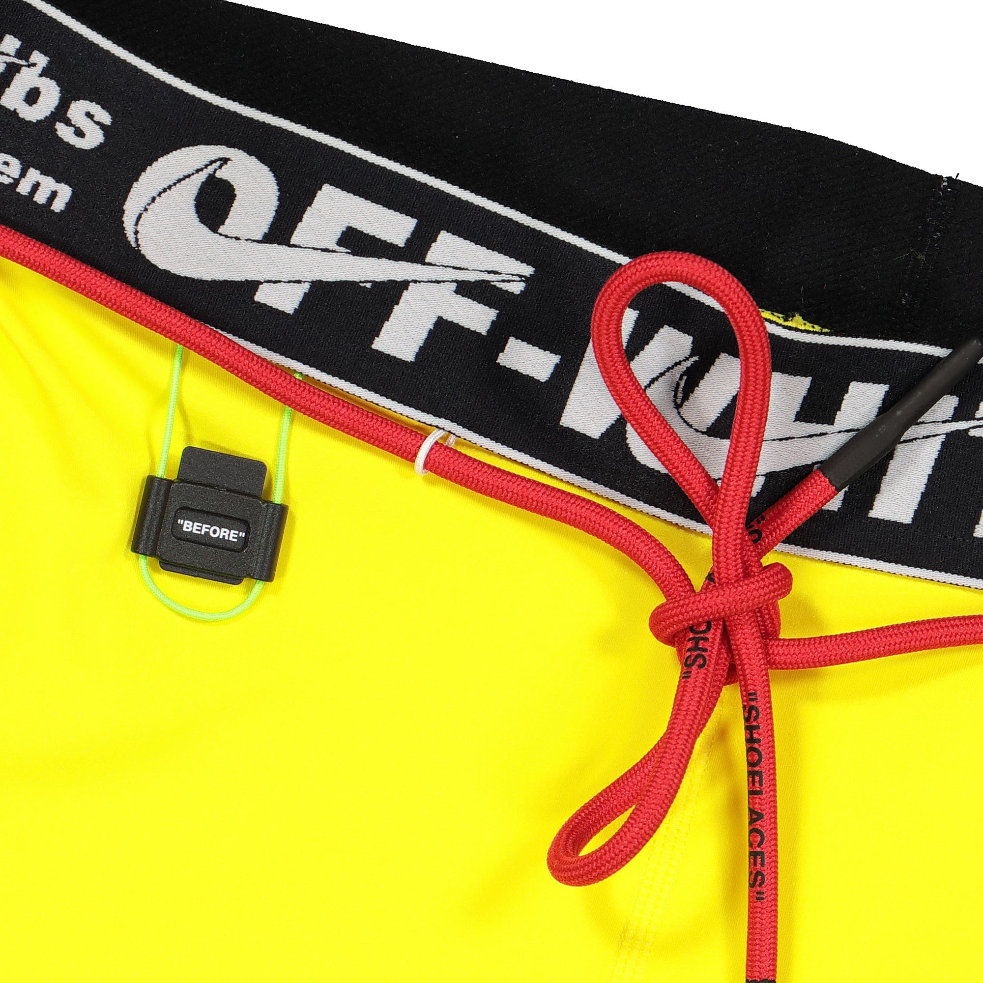 Nike Off-White x Nike Wmns NRG Pro Short Opti Yellow Shorts Close-up | Overkill