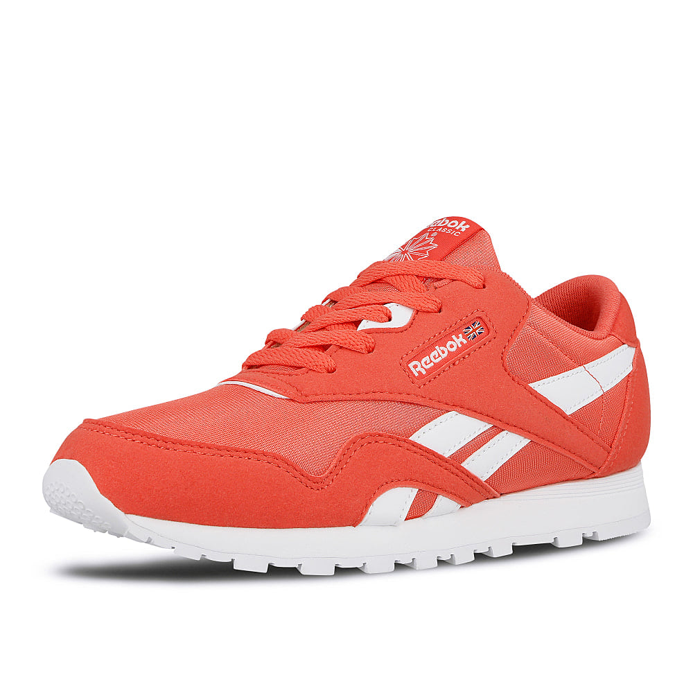 Reebok classic nylon mu kids Bright Rose-White Sneakers  Close Up | Overkill