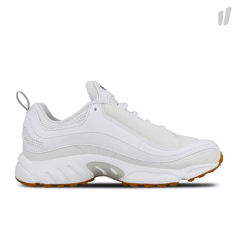 Reebok daytona dmx White-Skull Grey-Silver-Gum Low Top Sneakers  Silhouette | Overkill