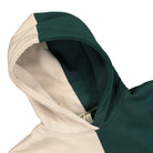 North Hill colorblock hoodie fleece Beige / Navy / Green Hoodies Close-up | Overkill