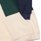 North Hill colorblock hoodie fleece Beige / Navy / Green Hoodies Detailfoto | Overkill