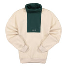 North Hill colorblock logo turtleneck fleece Beige / Green Sweatshirts NHCLTF | Overkill